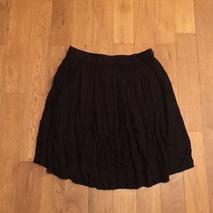Black ruffle skirt
